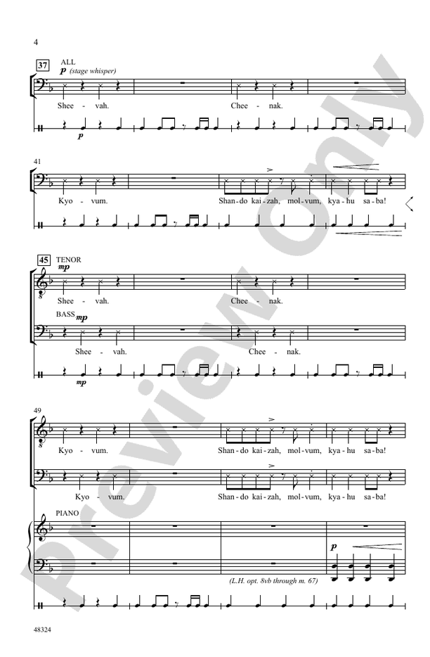 Bringers of Noise – TB (with Percussion) Choral Octavo (Digital Download)