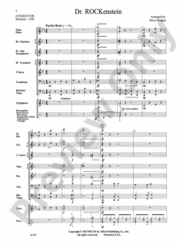 Dr. Rockenstein - Concert Band Conductor Score & Parts (Digital Download)