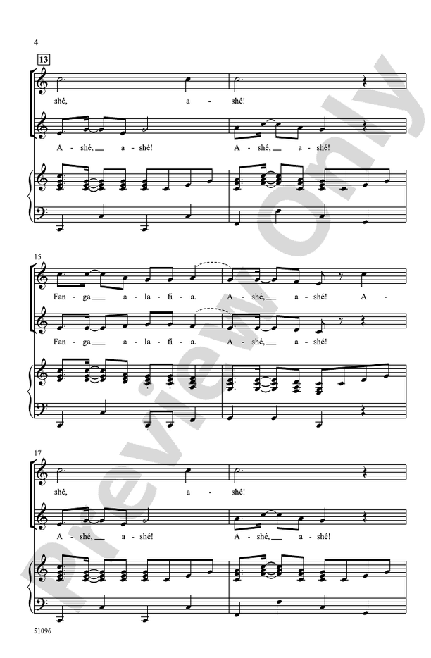 Fanga Alafia - 2 Part Treble Choral Octavo (Digital Download)