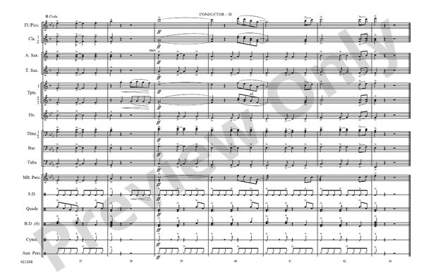 Burn – Marching Band Conductor Score & Parts (Digital Download)