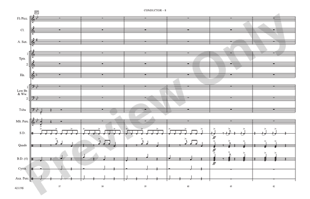 Zumba – Marching Band Conductor Score & Parts (Digital Download)