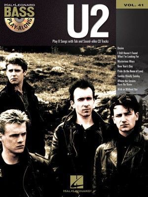 U2 - Bass Play-Along Volume 41 - Bass Guitar Hal Leonard Bass TAB with Lyrics & Chords /CD
