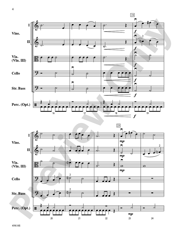Chant de Noel - String Orchestra Conductor Score & Parts (Digital Download)