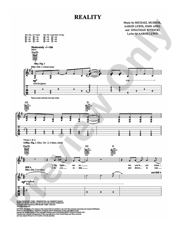 Reality - Guitar TAB (Digital Download)
