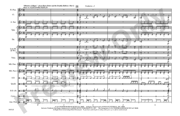 Harry Potter: The Music, Part 2 – Marching Band Conductor Score & Parts (Digital Download)