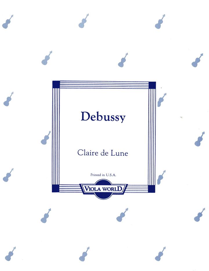 Debussy - Clair de Lune - Viola/Piano Accompaniment arranged by Arnold Viola World VWP000085