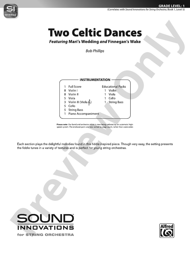 Two Celtic Dances - String Orchestra Conductor Score & Parts (Digital Download)