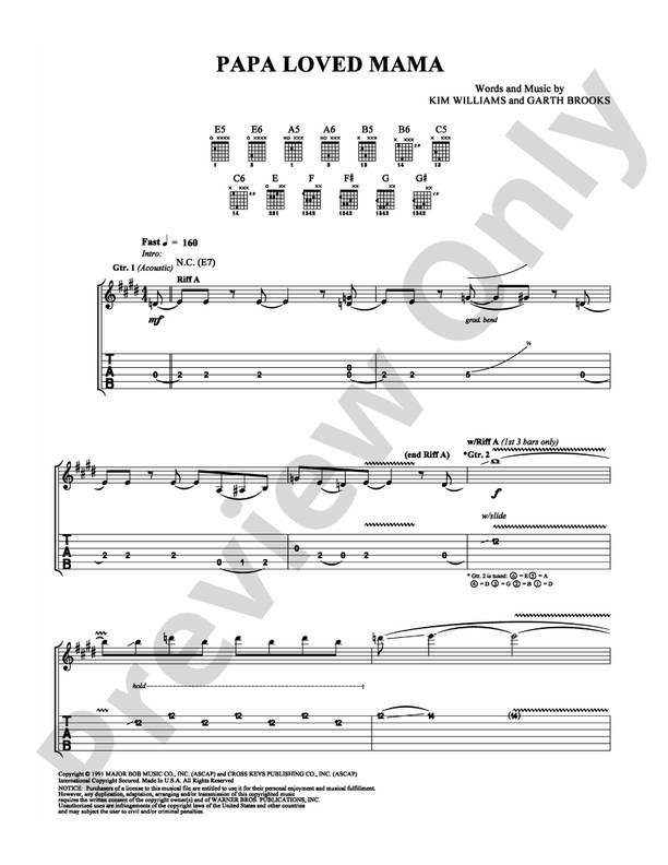 Papa Loved Mama - Guitar TAB (Digital Download)