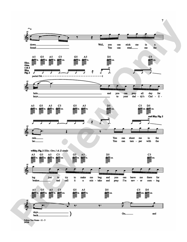 Follow You Home - Guitar TAB (Digital Download)