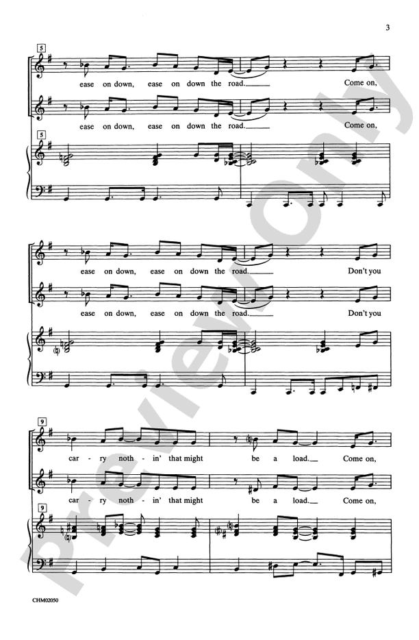 Ease on Down the Road (from The Wiz) – 2-Part Choral Octavo (Digital Download)