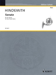 Hindemith - Sonata (1939) - French Horn/Piano Accompaniment Schott ED3642