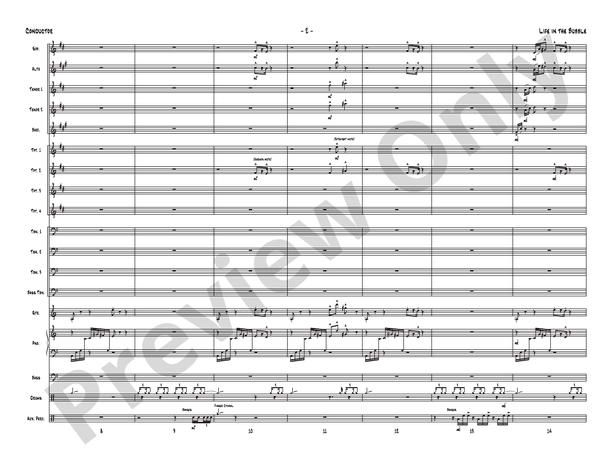 Life in the Bubble - Jazz Ensemble Conductor Score & Parts(Digital Download)