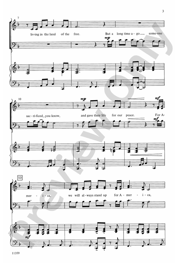 For America – 3-Part Mixed Choral Octavo (Digital Download)