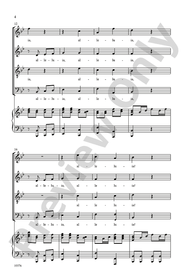 Alleluia (from Regina Coeli, K. 108) - SATB Choral Octavo (Digital Download)