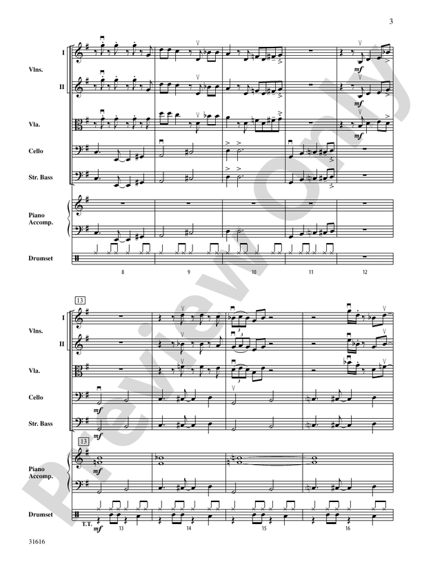 Tchefuncte Shuffle – String Orchestra Conductor Score & Parts (Digital Download)
