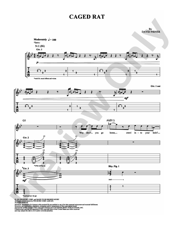 Caged Rat - Guitar TAB (Digital Download)
