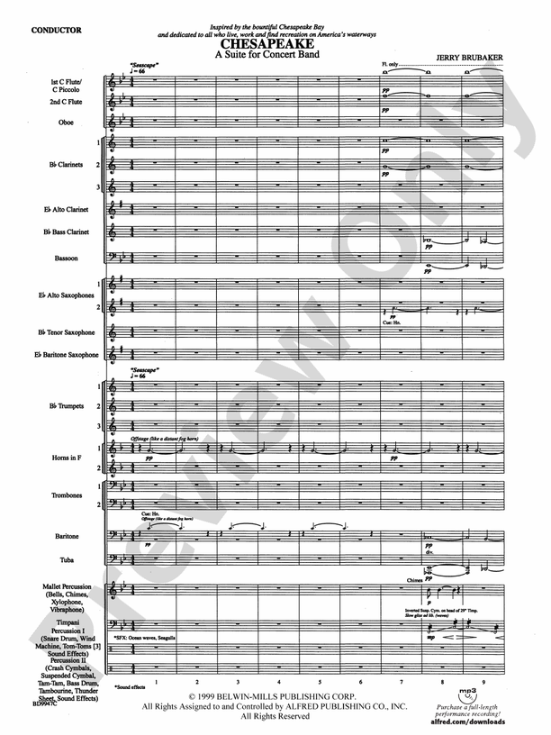 Chesapeake - Concert Band Conductor Score & Parts (Digital Download)