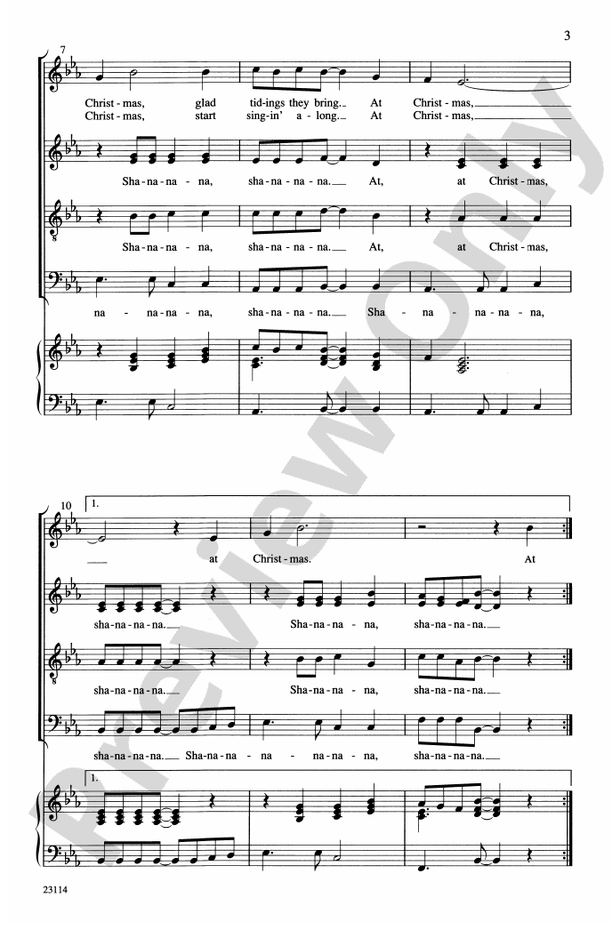 At Christmas (A Christmas Sha-na-na) – SSATB, a cappella Choral Octavo (Digital Download)