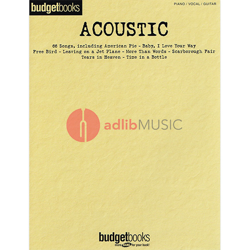 Acoustic - Budget Books - Guitar|Piano|Vocal Hal Leonard Piano, Vocal & Guitar