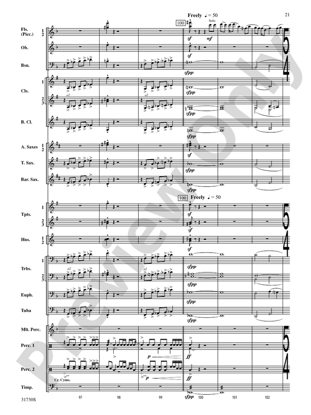 They Shall Run and Be Free - Concert Band Conductor Score & Parts (Digital Download)