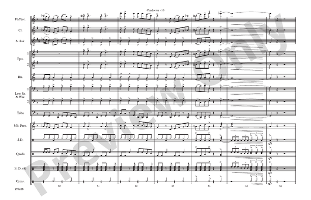 Honky Tonk Women (Arr. Ralph Ford) – Marching Band Conductor Score & Parts (Digital Download)