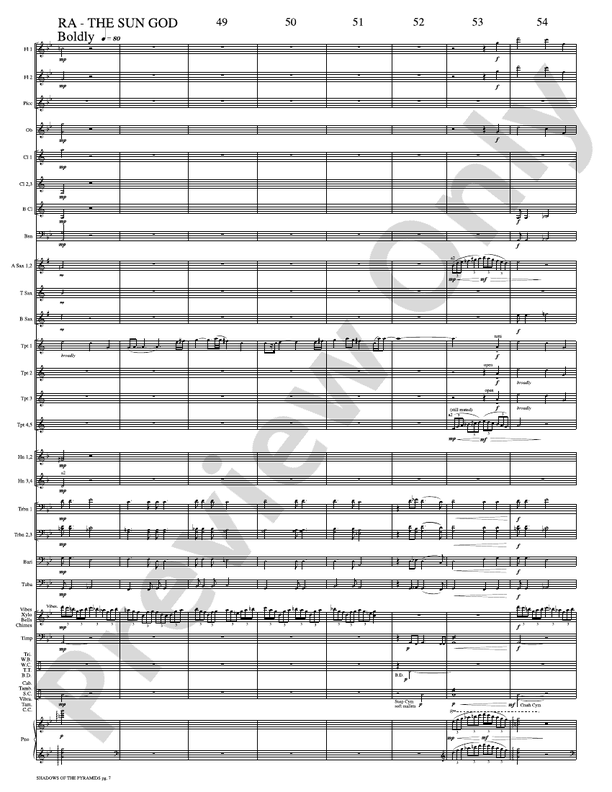 Shadows of the Pyramids - Concert Band Conductor Score & Parts (Digital Download)