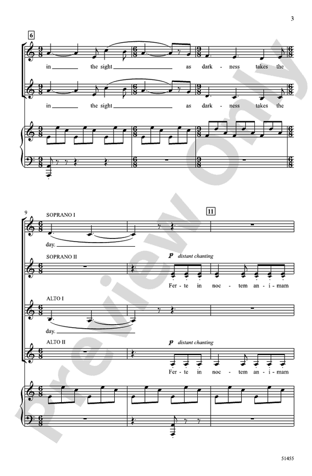In Noctem - SSAA Choral Octavo (Digital Download)