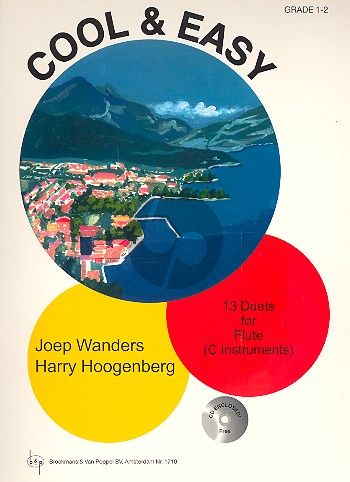 COOL AND EASY FOR 2 FLUTES [WITH CD] - WANDERS HOOGENBERG - FLUTE - BROEKMANS