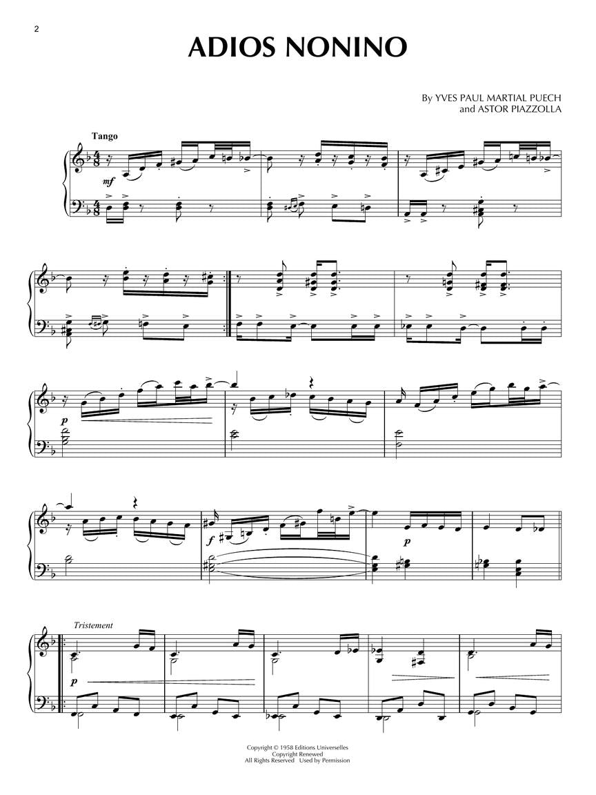 Piazzolla - Piano Collection - Piano Solo Hal Leonard 285510