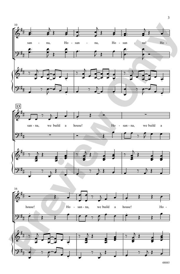 Hosanna, We Build a House – SATB (Digital Download)