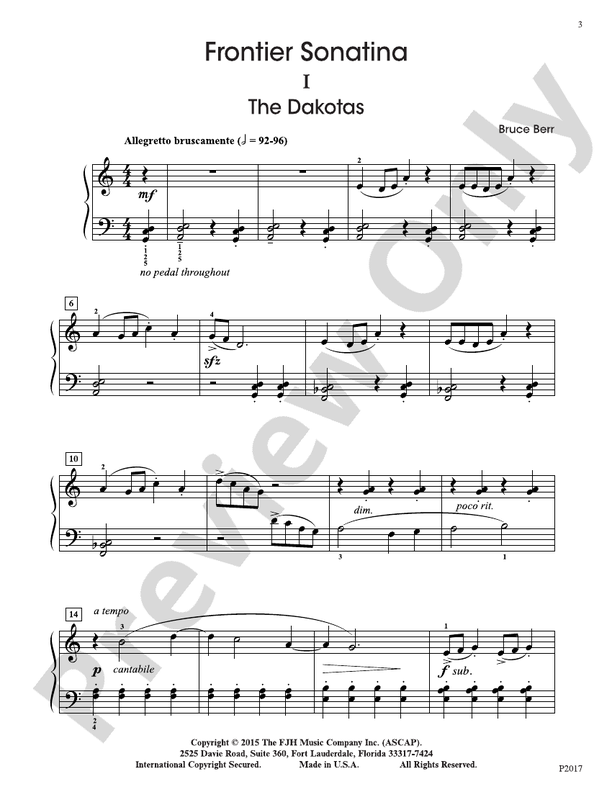 Frontier Sonatina - Piano (Digital Download)