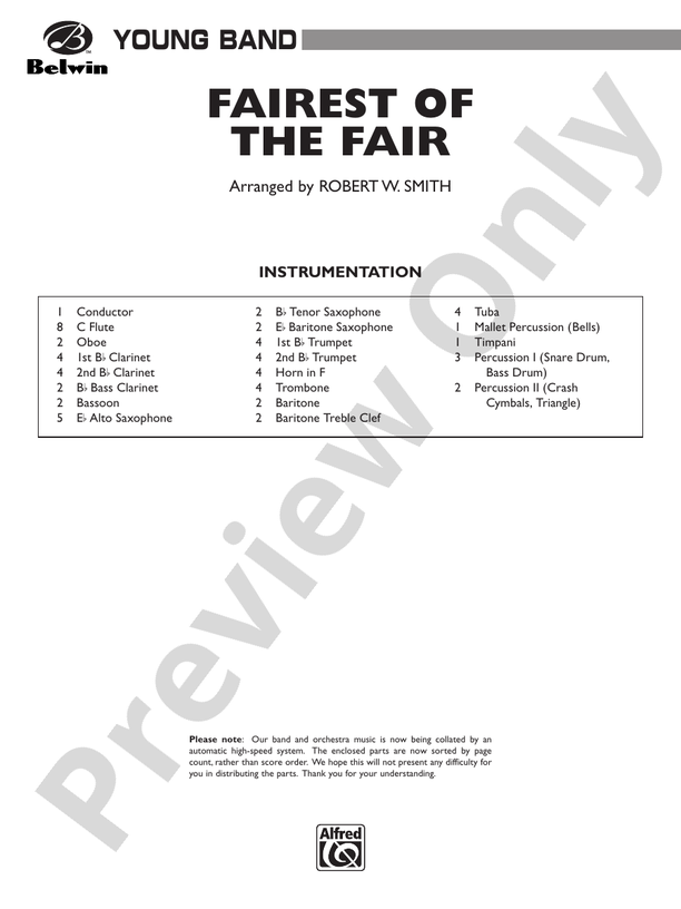 The Fairest of the Fair - Concert Band Conductor Score & Parts (Digital Download)
