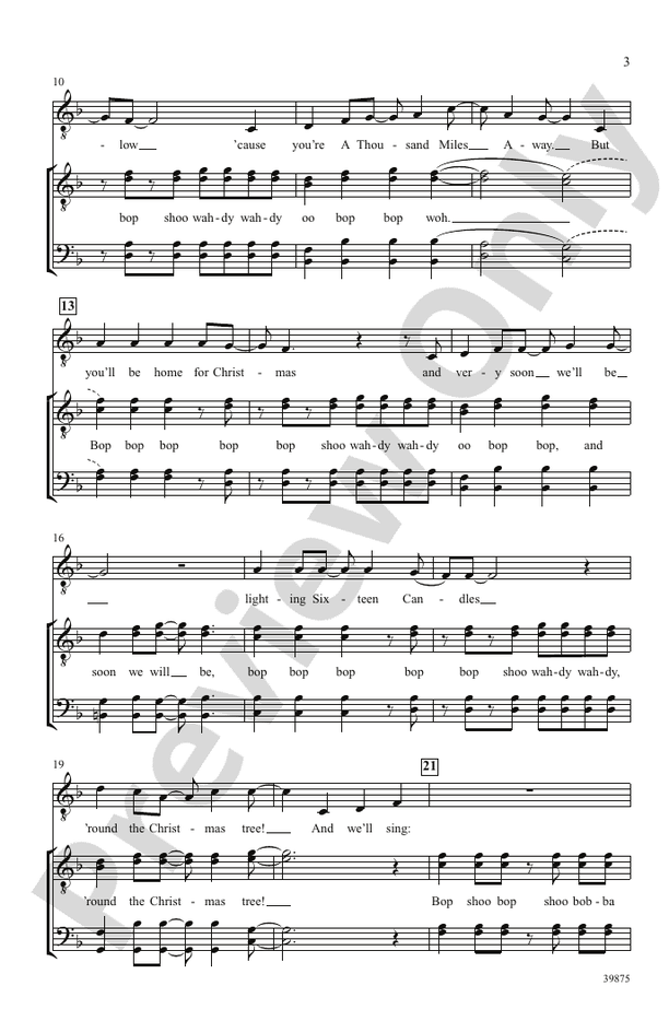 A Doo-Wop Christmas (With You) - TTBB, a cappella Choral Octavo (Digital Download)