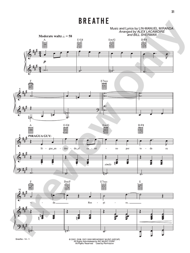 Breathe (Music from the Original Motion Picture Soundtrack, In The Heights) - PVG (Digital Download)