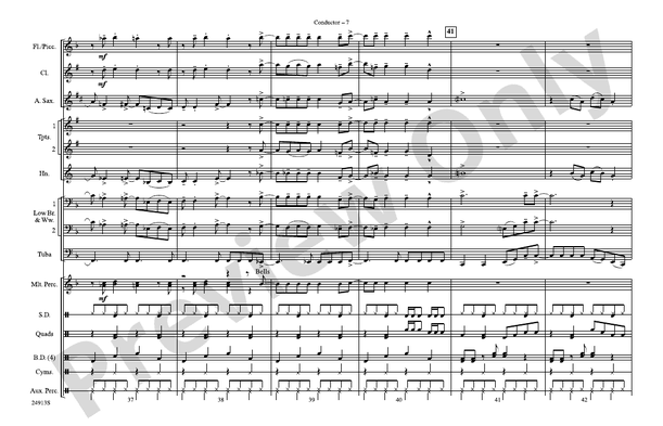 Brown Sugar – Marching Band Conductor Score & Parts (Digital Download)