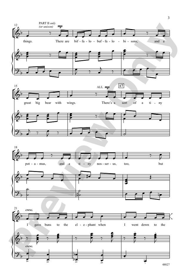 Down to the Zoo! – 2-Part Choral Octavo (Digital Download)