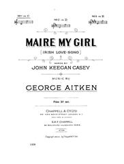 Maire My Girl (Irish Love Song) - Vocal/Piano (Digital Download)