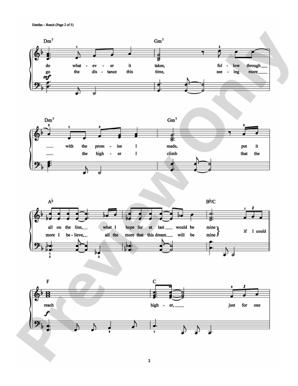 Reach - Arr. Dan Coates - Easy Piano (Digital Download)