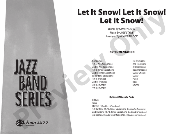 Let It Snow! Let It Snow! Let It Snow! (Grade 3) - Jazz Ensemble Conductor Score & Parts(Digital Download)