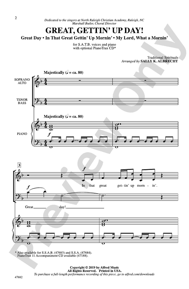 Great, Gettin' Up Day! – SATB Choral Octavo (Digital Download)