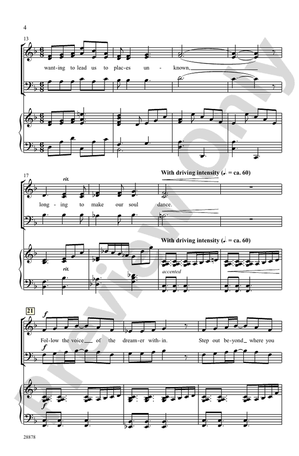 Follow the Dream – 3-Part Mixed Choral Octavo (Digital Download)