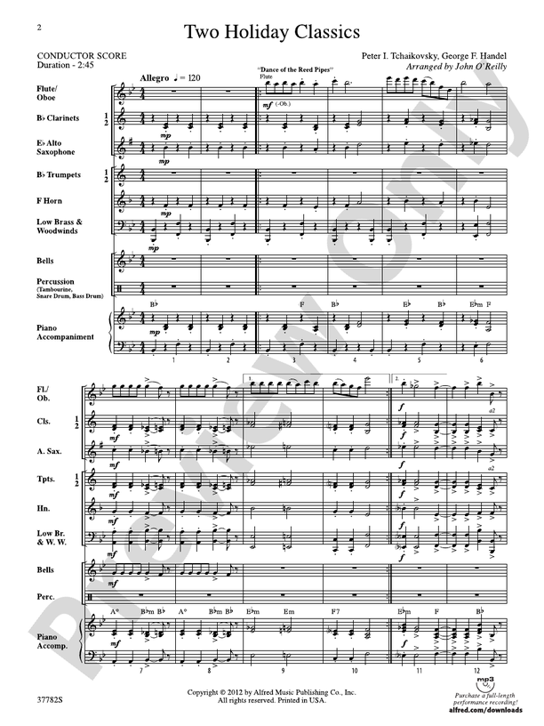 Two Holiday Classics - Concert Band Conductor Score & Parts (Digital Download)