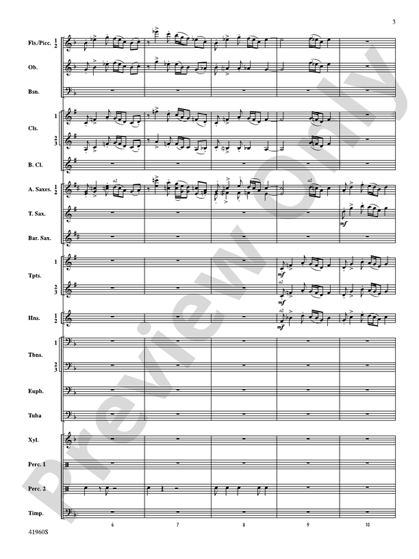 Platte River Hoedown - Concert Band Conductor Score & Parts (Digital Download)