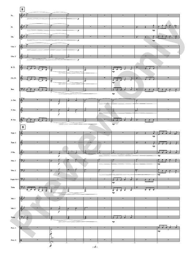 Red, White and Blue - Concert Band Conductor Score & Parts (Digital Download)