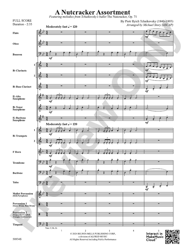 A Nutcracker Assortment – Concert Band Conductor Score & Parts (Digital Download)