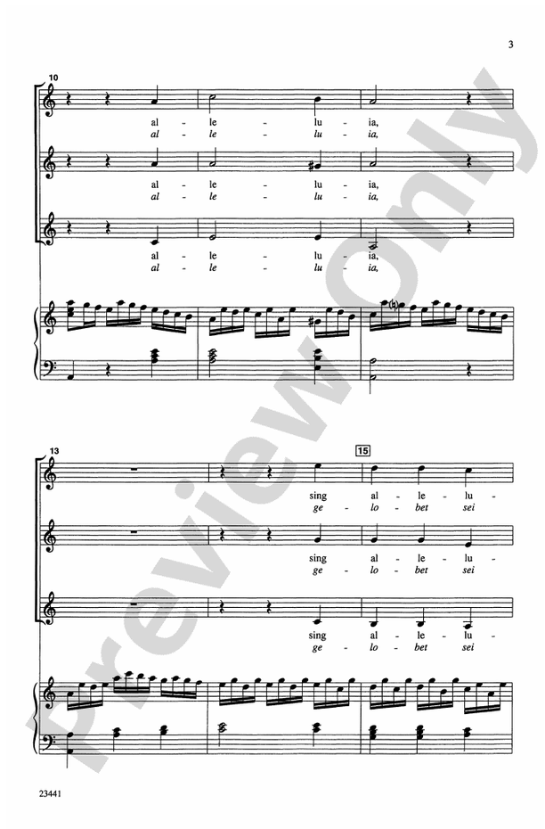 Alleluia (from Uns ist ein Kind geboren) - SSA Choral Octavo (Digital Download)