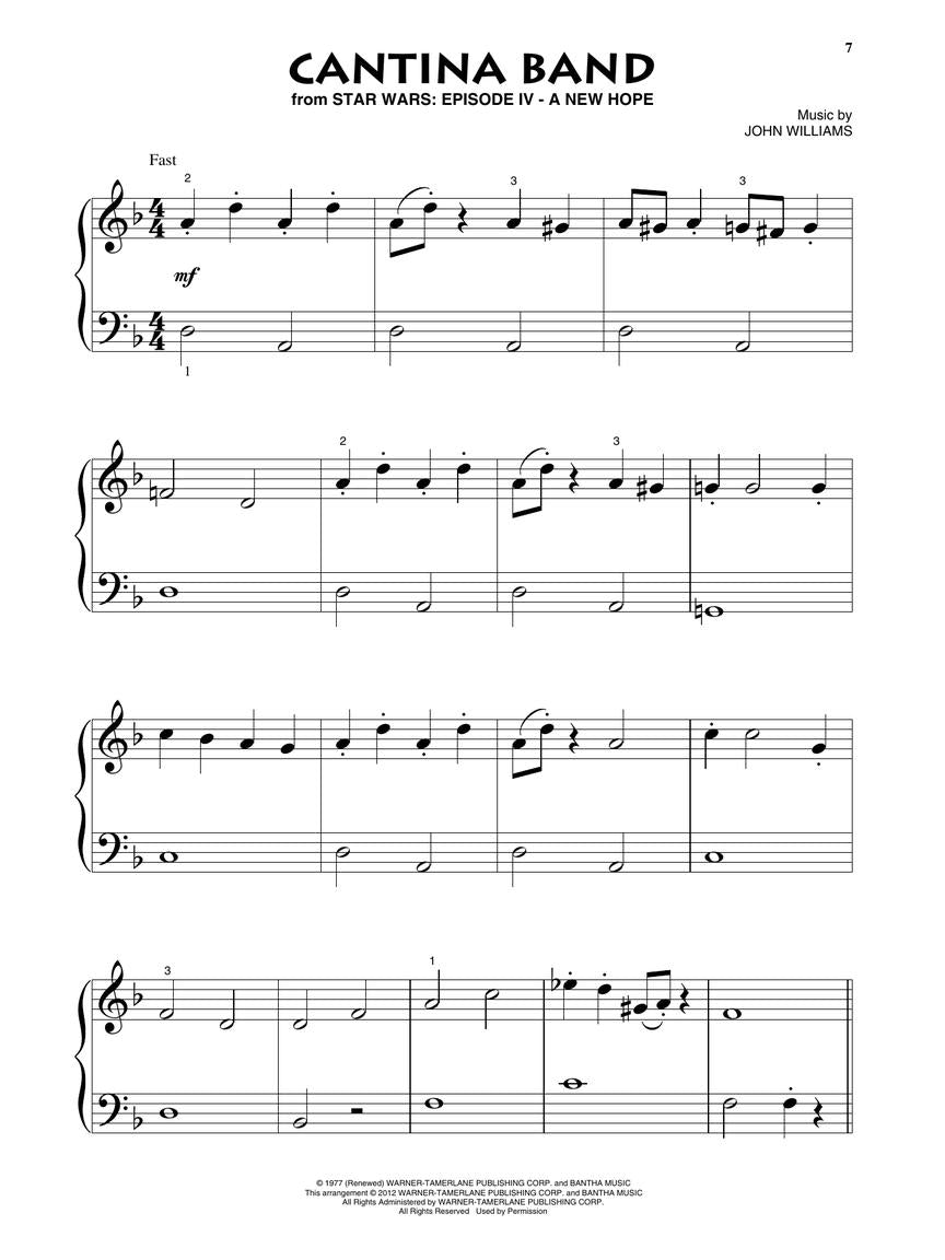 Star Wars - Beginning Piano Solo Hal Leonard 110287