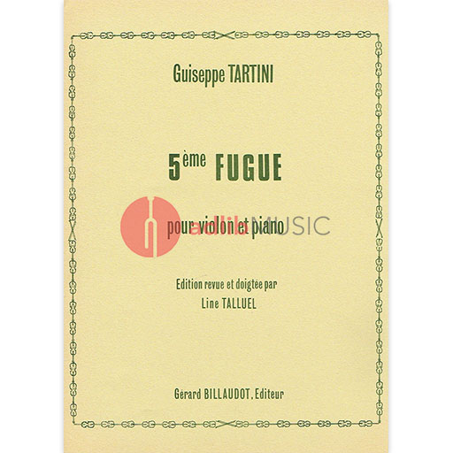 FUGUE NO 5 ED TALLUEL FOR VLN/PNO - TARTINI - VIOLIN - BILLAUDOT