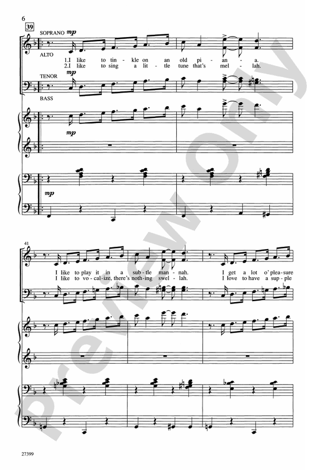Handful of Keys (from Ain't Misbehavin') – SATB Choral Octavo (Digital Download)
