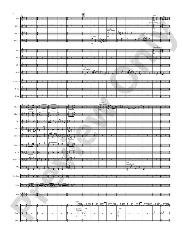 Modal Tune - Concert Band Conductor Score & Parts (Digital Download)